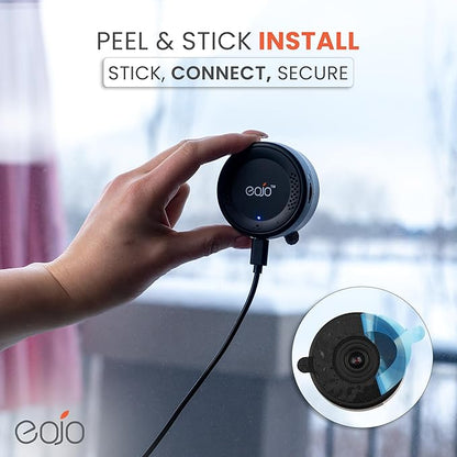 EOJO 2K 4MP smart window camera easy peel-and-stick installation, no drilling required